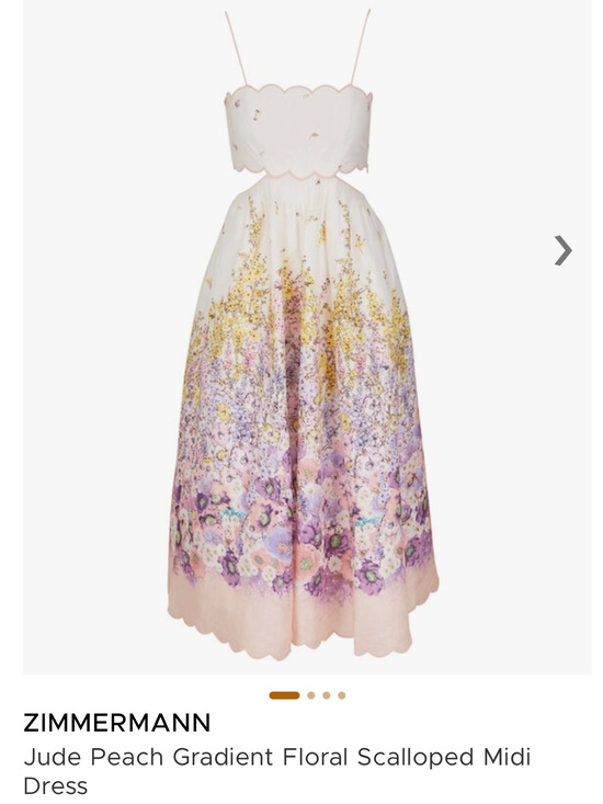 Zimmermann Dresses & Skirts - Zimmermann Jude Floral Scalloped Midi Dress 0